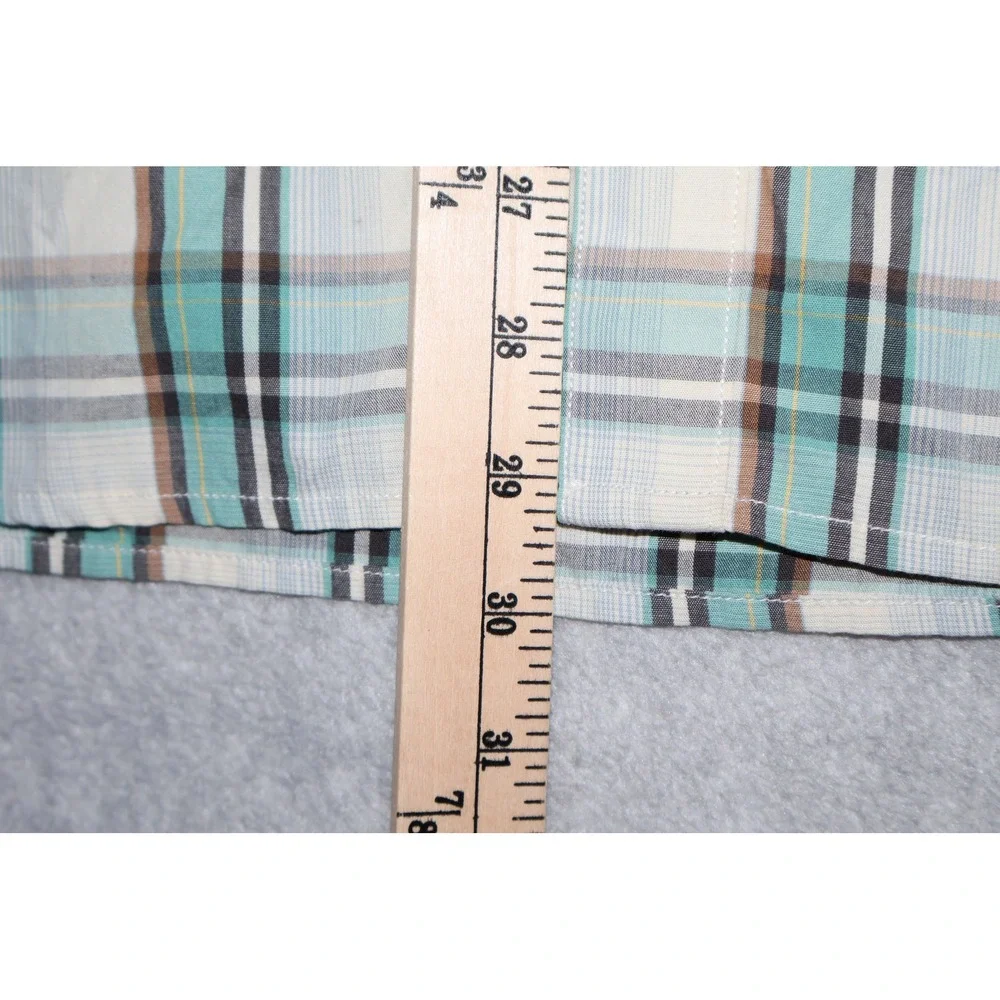 The North Face Button Down Dress Shirt Mens Large Plaid Outdoor Cotton Polyester